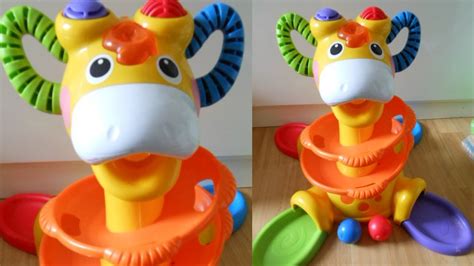 Fisher Price Go Baby Go Sit To Stand Giraffe Toy With Balls Youtube