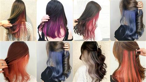 55 Korean Secret Two Tone Hair Dye Shade Color Ideas Hidden Hair