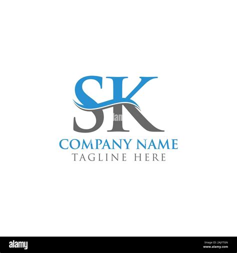 Initial Letter Sk Logo Design Vector Template Sk Letter Logo Design