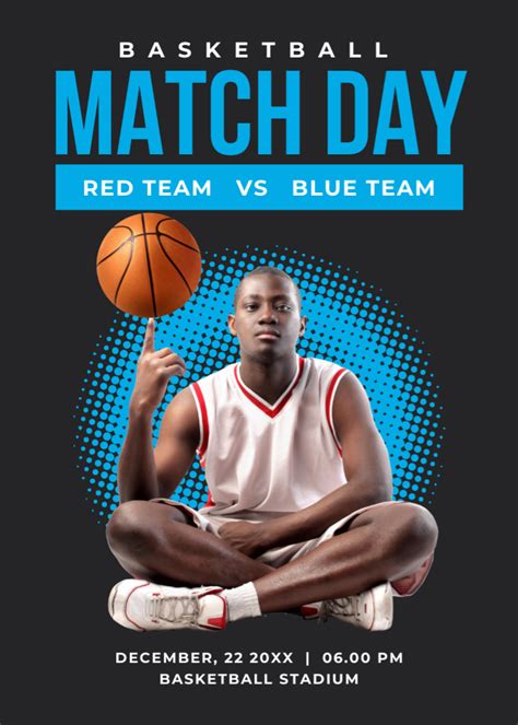 Basketball Game Day Announcement Online Flyer Template Vistacreate