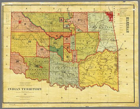 Indian Territory Map 1885 Photograph By Phil Cardamone Pixels