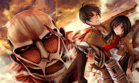 Mikasa And Eren Hd Desktop Wallpaper 24548 Baltana