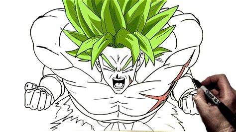 How To Draw Broly Step By Step Dragonball Youtube