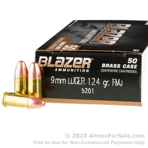 1000 Rounds Of Discount 124gr Fmj 9mm Ammo For Sale By Blazer Brass