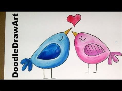 Actually, here you can make a test. Drawing: How To Draw a Bird - Love Birds - step by step ...