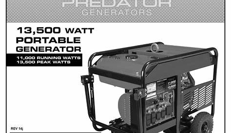 predator 2500 generator manual