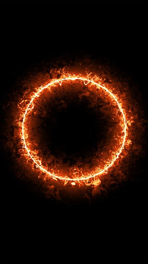 Fire Ring 0010 Abstract Black Bright Color Cool Dark Flare