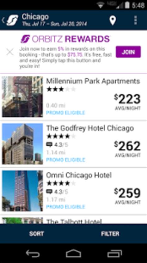 Orbitz Find Flights Hotel Travel Deals لنظام Android تنزيل
