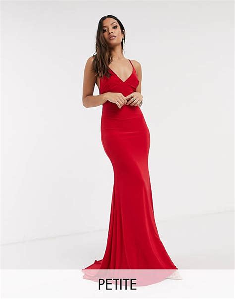 Club L Petite Cross Back Fishtail Maxi Dress Asos