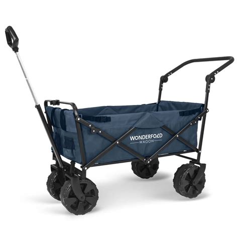 Wonderfold Pull And Push Collapsible Utility Folding Wagon W Wide Tire