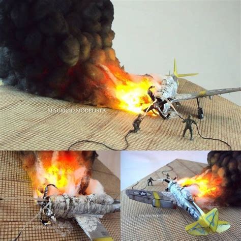 Incredible Diorama Crash And Burn P 47N 1 72 Modeler Mauricio