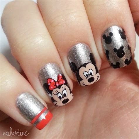 Mickey Mouse Nails Nail Art Designs Disney Nail Designs Nail Art Disney Simple Nail