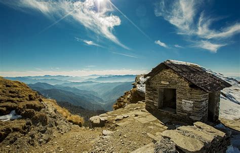 Royalty Free Photo Landscape Photography Of Brick House On Mountain