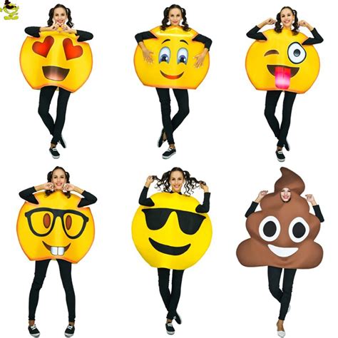 Lustige gesicht Emoji Party Kostüm Cosplay Schwamm Kleidung Kostüm In