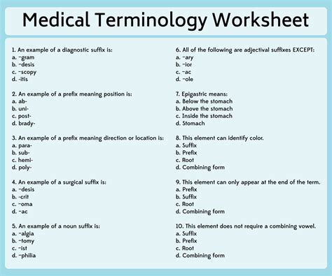 10 Best Free Printable Medical Worksheets PDF For Free At Printablee