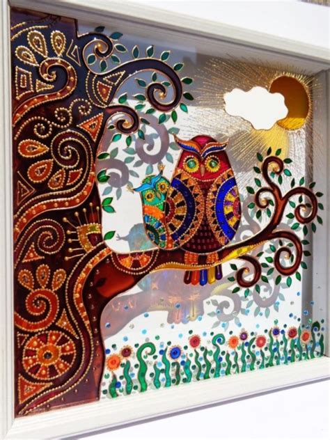 There are 45000 mosaic painting for sale on etsy, and they cost $31.29 on average. 42 Beautiful Glass Painting Ideas and Designs for Beginners