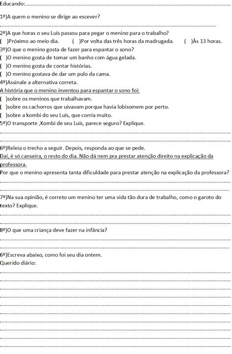 Atividades Genero Textual Diario