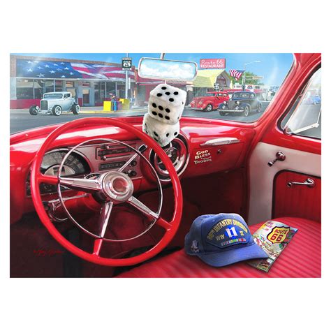 Classic Cars at Route 66 - Metallskilt - METALLSKILT.NO