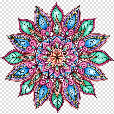 Free Download Watercolor Floral Mandala Coloring Book Drawing