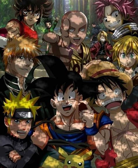 Naruto is the most recognizable after goku and things like headbands and sandles have become iconic symbols of anime, natsu has a cool scarf and pink hair is fun but thats about all i can say for him. Luffy on Instagram: "goku , luffy , naruto , ichigo ...