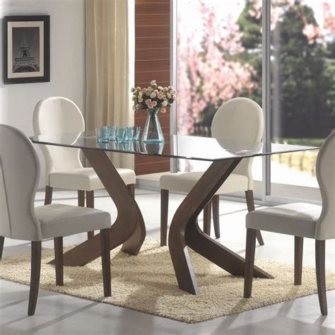 Glass dining room set breathtaking sets for 6 counter. 40 Glass Dining Room Tables To Revamp With: From Rectangle ...