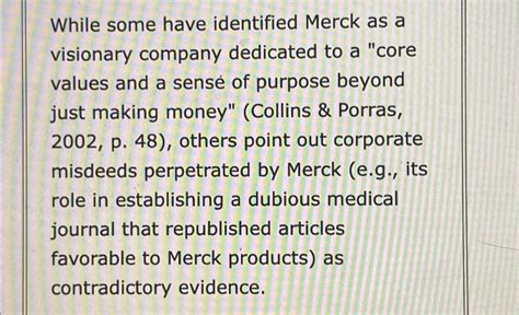 While Some Have Identified Merck As A Visionary