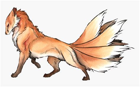 Nine Tailed Fox Nine Fox Tail Tattoo Hd Png Download Kindpng