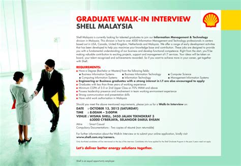 Job title, keyword or company. My Career: Shell Malaysia Fresh Graduate Walkin Interview