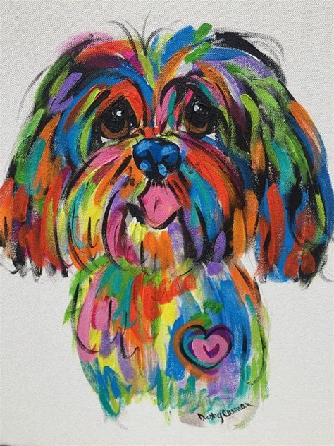 Dog Painting Custom Whimsical Dog Dog Art Custom Dog Etsy