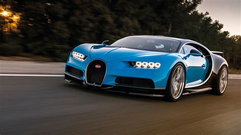 Blau Bugatti Chiron Supercar Geschwindigkeit 3840x2160 Uhd 4k