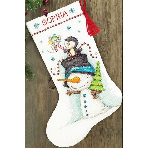 Counted Cross Stitch Christmas Stocking Jolly Trio Dimensions