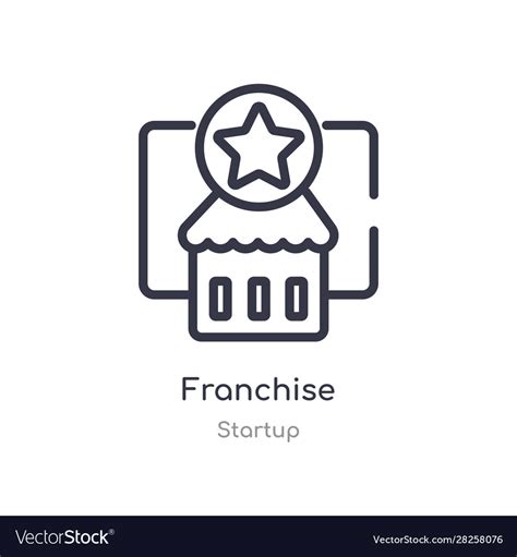 Franchise Outline Icon Isolated Line From Startup Vector Image