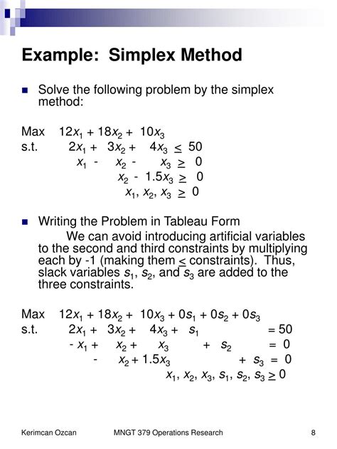 Ppt Linear Programming The Simplex Method Powerpoint Presentation