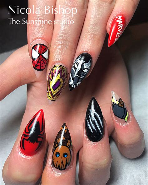 30 Marvels Avengers Nail Art Designs Marvel Nails Comic Nail Art