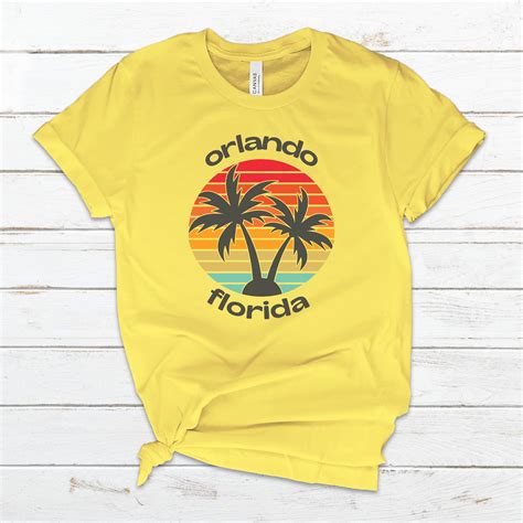 Orlando Shirt Florida T Shirt Retro Sunset Adult Unisex Etsy