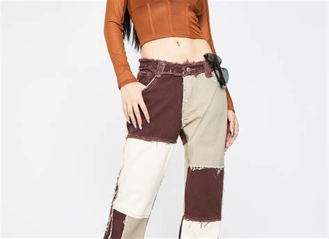 Trend Alert Brown Patchwork Jeans The Streets Fashion And Music