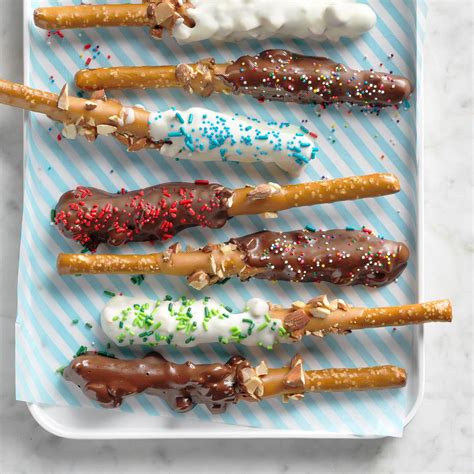 Chocolate Covered Pretzels For Baby Shower Fancy Dipped Pretzel Rods