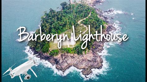 Barberyn Lighthouse Barberyn Island Beruwala Srilanka Drone