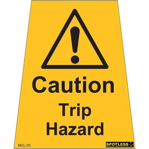 Caution Trip Hazard Sticker Spotless Window Cleaning Supplies Ltd