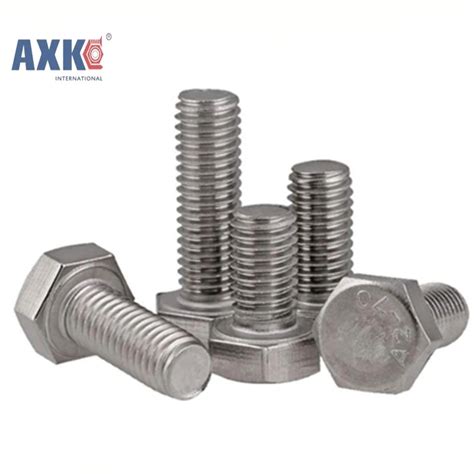 30pcs M6 Din933 Stainless Steel Outer Hexagon Hex Socket Head Cap Screw Bolt Metric Thread M6 10