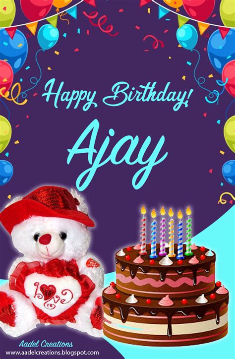 Aadel Creations Happy Birthday Ajay Whatsapp Status