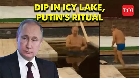 Russian President Vladimir Putin Took A Dip In Icy Lake Within The Sub Zero Waters Of Kremlin