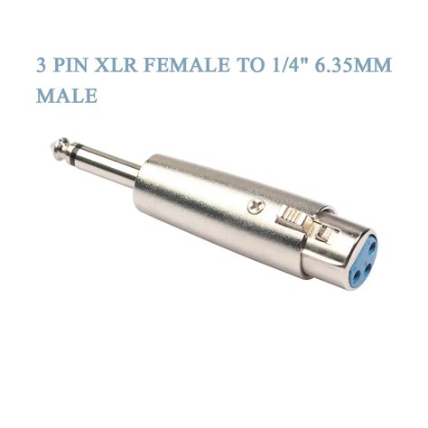 new 3pin xlr female jack to 1 4 6 35mm male plug stereo microphone adapter buy 3pin xlr