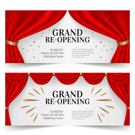 Premium Vector Grand Re Opening Banner Template