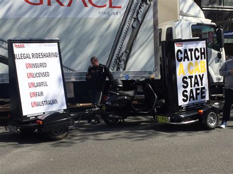 Taxi Drivers Block Streets Of Sydney And Melbourne In Rally Against