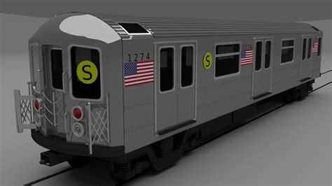New York Subway Train 3d Model Obj Blend