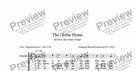The Gloria Hymn Download Sheet Music Pdf File