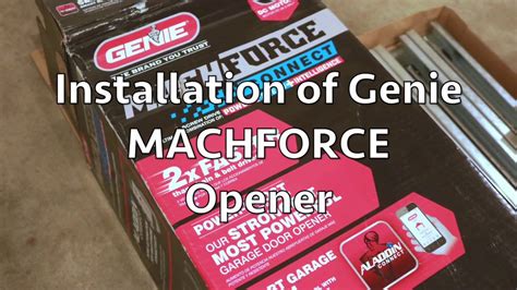 This video demonstrates how i replaced a genie garage door opener with a more powerful one. Genie MachForce Connect Garage Door Opener Install - YouTube