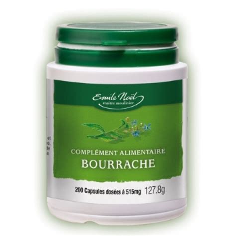 Huile de Bourrache Bio 200 capsules dosées à 515mg Emma Noel