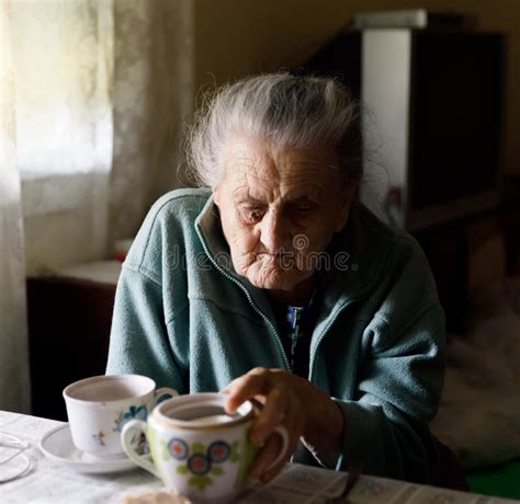 Elderly Lonely Woman Stock Photo Image Of Lonely Elder 98880878